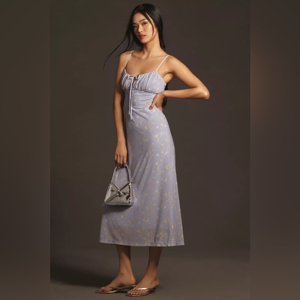 NWT Size M  - By Anthropologie Sleeveless Slip Midi Dress (Color: LAVENDER)